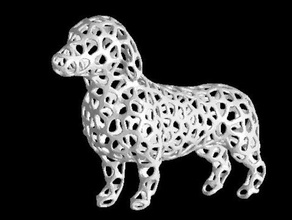 de voronoi teckel-2 animaux animal teckel chien compagnie 3d print model - Mito3D