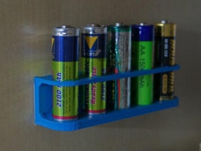batteriehalter rack de baterías aa x aaa organización batería la batterie soporte 3d print model - Mito3D