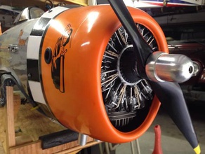 faux moteur radial avions de rc modèles des véhicules mannequin avion 3d print model - Mito3D