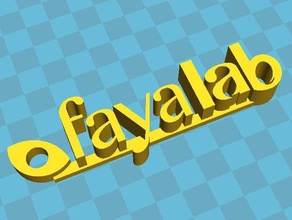 fayalab logo key ring accessories 3d print model - Mito3D