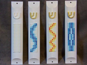 mezuzah case squares household 3d art jewish ornament religious 3d print model - Mito3D