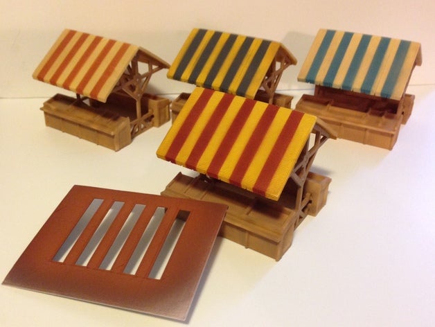 pazar tezgahı binalar ve yapılar 28 mm cıvata eylem Minyatürler stall wargaming 3D print model - Mito3D