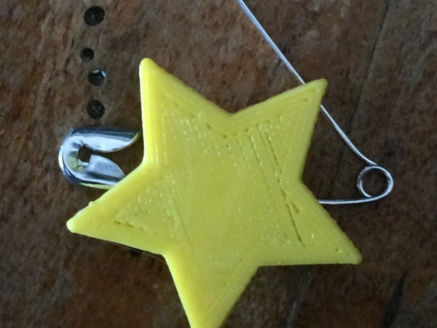 pin stella - spilla accessori 3D print model - Mito3D