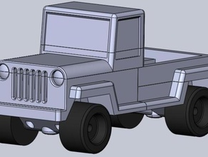 el jeep vehículos 3d coche modelo pick-up reprap juguete 3d print model - Mito3D