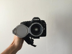 flip lens cap Kamera canon 5d markii Scharnier Objektiv lenscap 3d print model - Mito3D