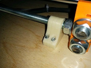 floor-mount holder prusa i3 3d printer parts base floor rod screw threaded 3d print model - Mito3D