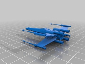 x-wing falcon 3d printing customizer challenge 3d print model - Mito3D