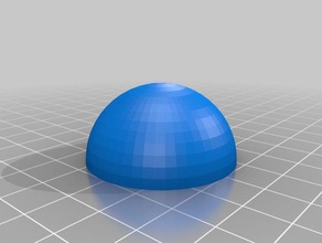 my customized half sphere led holder 40mm diy 3d print model - Mito3D