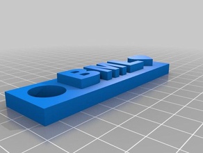 initial keychain 3d printing 3d print model - Mito3D