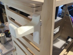 upstanding desk headphone hook organization standup 3d print model - Mito3D