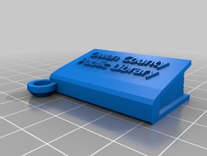 owen county libro di apertura anello i portachiavi keychain biblioteca pubblico 3d print model - Mito3D