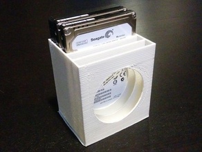 configurable hard drive holder electronics harddisk disk openscad 3d print model - Mito3D