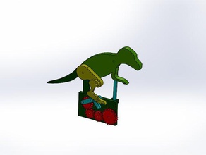 dinoprint juguetes de construcción articulados la asamblea cam dino los engranajes lev el mecanismo juguete 3d print model - Mito3D
