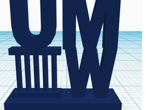 umw symbol 3d printing university mary washington 3d print model - Mito3D