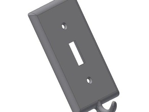 interruptor de luz, tampa do gancho agregado familiar luz placa 3d print model - Mito3D