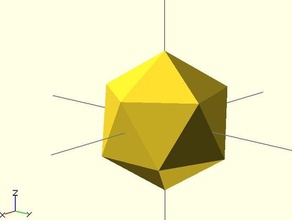 icosaedro modelos openscad platônico 3d print model - Mito3D