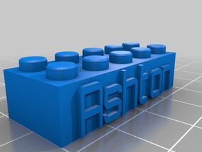 ashton lego jouets de construction personnalisé 3d print model - Mito3D