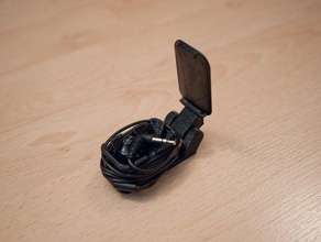 earbug box v5 l'audio câble cas des écouteurs casque d'écoute le titulaire la bobine wrap 3d print model - Mito3D