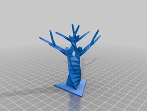 meu personalizados da árvore do coração triângulo 2 modelos personalizado 3d print model - Mito3D