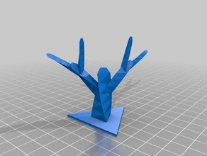 özelleştirilmiş ağaç kalp Üçgen basit benim modelleri 3d print model - Mito3D
