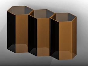 honeycomb shelf organization 3d print model - Mito3D