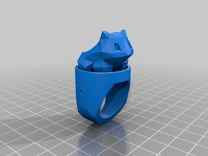 bulbasaur planter ring rings 3d print model - Mito3D