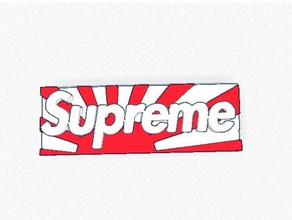 supreme japan relief keychain keychains flag hypebeast 3d print model - Mito3D