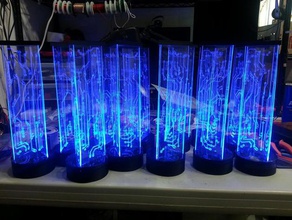 led de borda iluminada tabela central esculturas 3d geek silohette casamento 3d print model - Mito3D