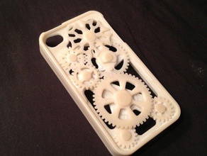 improved iphone gear case geneva mechanism mobile cover gearcase gears 4 4s phone 6 printable 3d print model - Mito3D