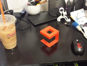 9gag logo cubo segni e loghi 9-bavaglio i 3d print model - Mito3D