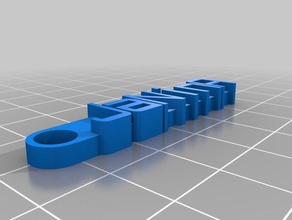 meine individuelle Nachricht Schlüsselbund - Organisation kundengebundene 3d print model - Mito3D