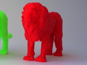 poly leo animals lion 3d print model - Mito3D