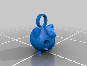 jigglypuff Anahtarlık pokemon 3d print model - Mito3D
