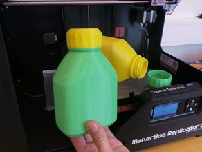 3d yazdırılabilir şişe vida cap containers 3d-printable botella botellas canister flasche flask flaska garaf garrafa jerrican jerrycan jug lemonade soda 3d print model - Mito3D