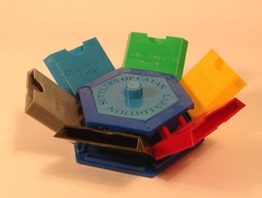 hexagonal board game storage box toy accessories catan 3d print model - Mito3D