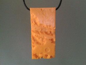 mars- 'valles marineris' pendentif de collier bijoux mars 3d print model - Mito3D
