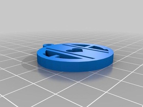 monogram pendant j +a 15 mm jewelry customized 3d print model - Mito3D