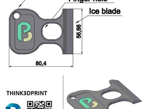 buz ana anahtar Anahtarlık anti kar kazıyıcı karıştırıcı ijs krabber 3d print model - Mito3D