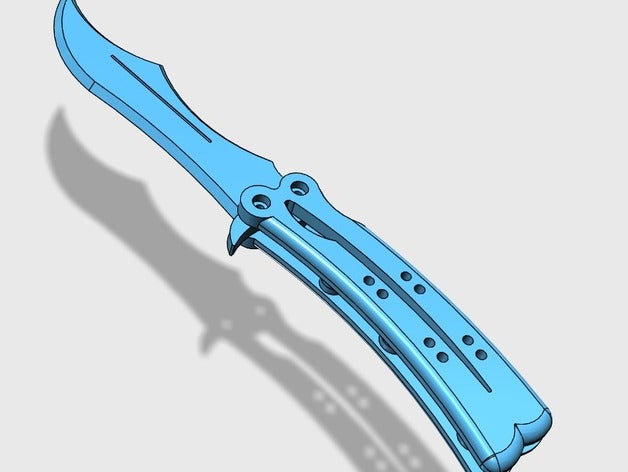 butterfly knife cs go m3 video giochi buttefly butterflyknife csgo fps gioco coltello 3D print model - Mito3D