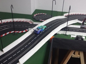 jersey barrier carrera 132 124 crossing tracks part 20587 slot car 3d print model - Mito3D