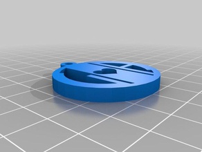 monograma pingente l +a 15 mm jóias personalizado 3d print model - Mito3D