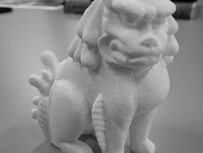 japonés león guardián las esculturas 3d print model - Mito3D