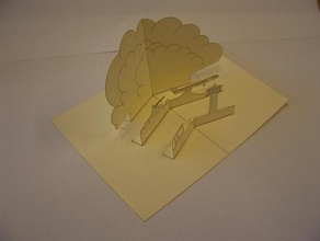 pop up airport themed card other aj booker customiseable dxf gcse graphics laser popup school 3d print model - Mito3D
