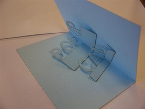 pop up words card dxf other aj booker gcse graphics laser popup 3d print model - Mito3D