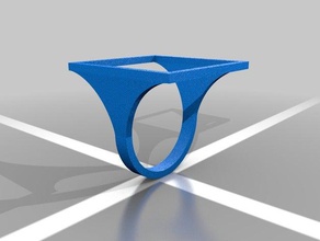 anel quadrado jóias 3d print model - Mito3D