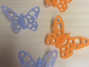 butterfly hinge - Dekoration Dekor bug Schmetterling custom dream catcher hängen Insekt 3d print model - Mito3D