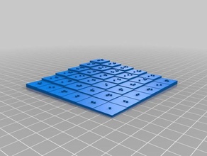 6 x braille optimized multiplication table math customized 3d print model - Mito3D