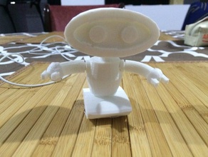 robot sculture figura di azione carino desktoy prima robotica 3d print model - Mito3D