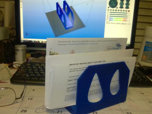 letter holder organization 3D print model - Mito3D