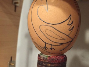 eggbot two birds 2d art bird chicken easter egg rooster ukrainian 3d print model - Mito3D